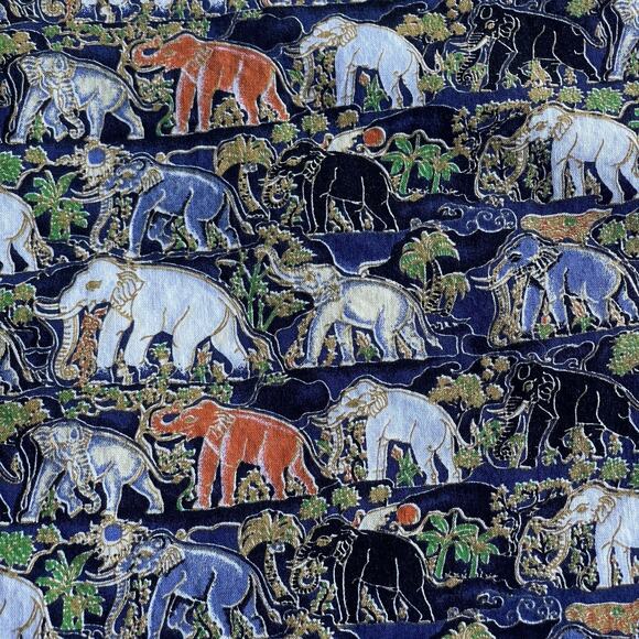 Pidoza Shirt Mens 2XL Elephant Safari Print Short Sleeve Button Up Unique XXL - Picture 3 of 8